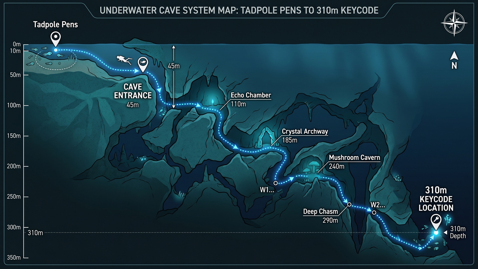 Keycode path map